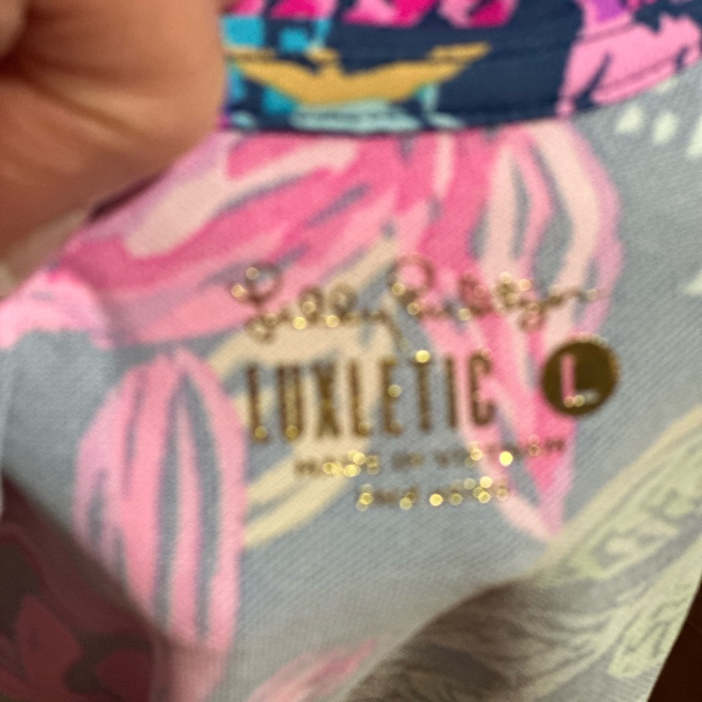 Pink and Blue Sleeveless Button Down Shirt with Notched Collar - Picture 4 of 4